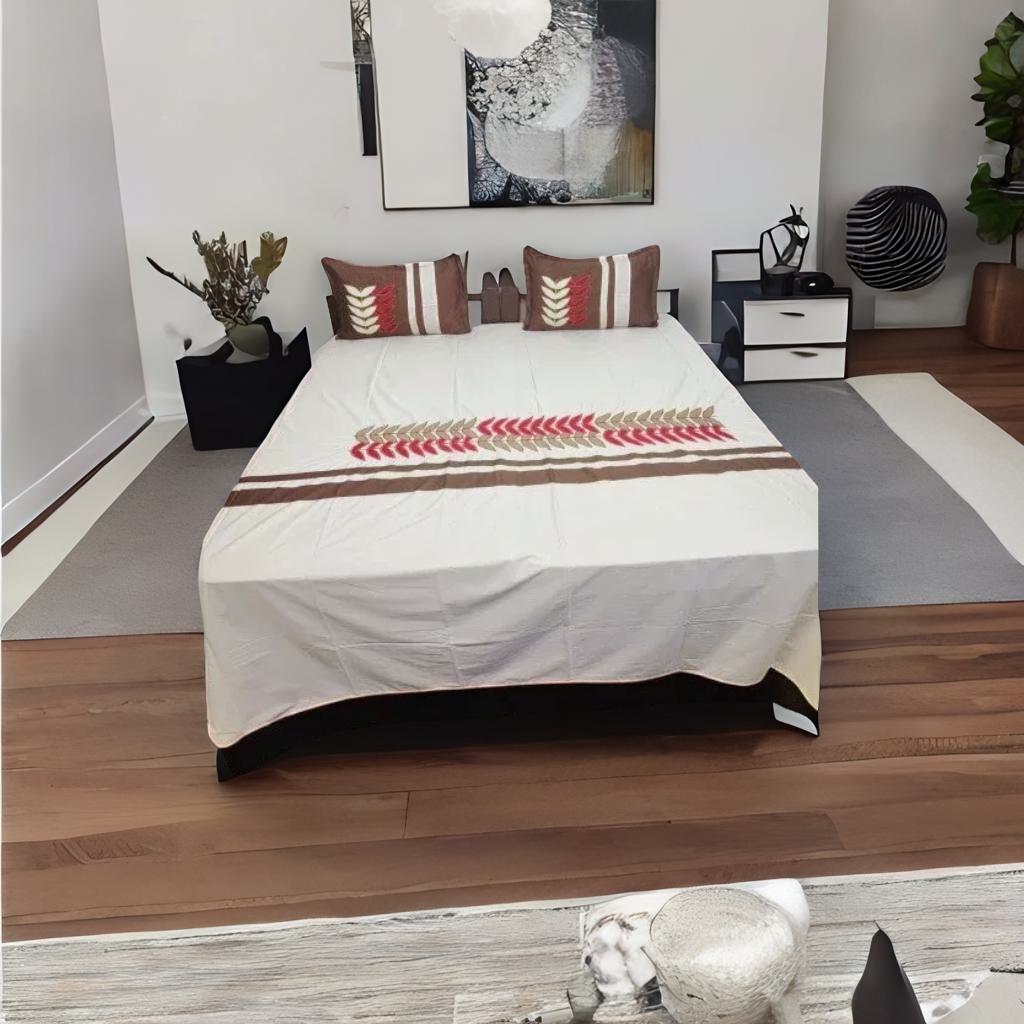 Aroma Arrow Pattern Embroidery Bedsheet
