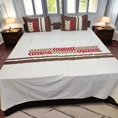 Aroma Arrow Pattern Embroidery Bedsheet