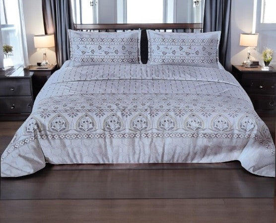 Bliss Leaf Pattern Printed Bedsheet