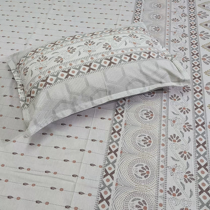 Bliss Leaf Pattern Printed Bedsheet