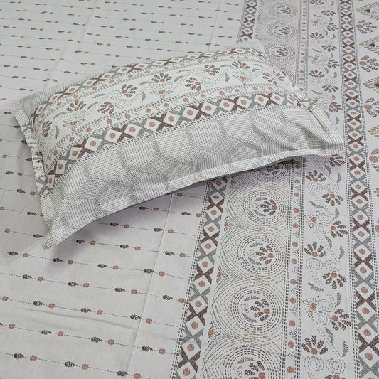 Bliss Leaf Pattern Printed Bedsheet