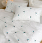 Little Blue Flower Embroidery Bedsheet