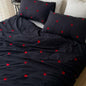 Little Hearts Embroidery Bedsheet