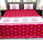Aroma Beautiful Dark Pink Pattern Embroidery Bedsheet