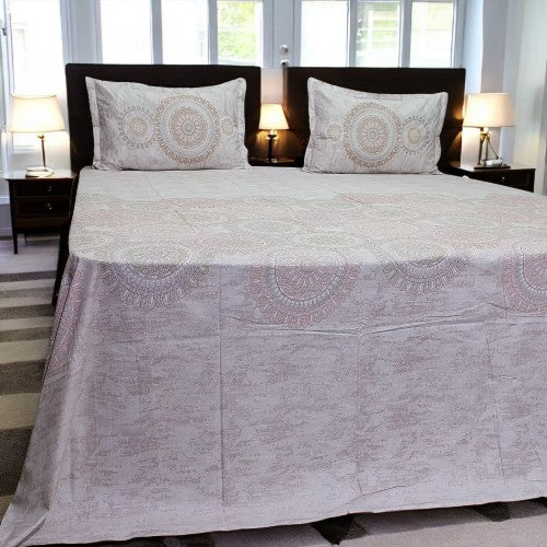 Bliss Geometric Pattern Printed Bedsheet