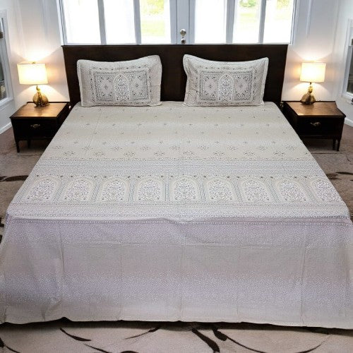 Bliss Mughal Pattern Printed Bedsheet