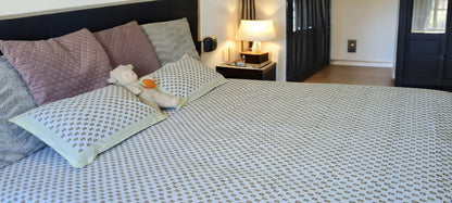 Elegant Green Leaf Handblock Printed Bedsheet